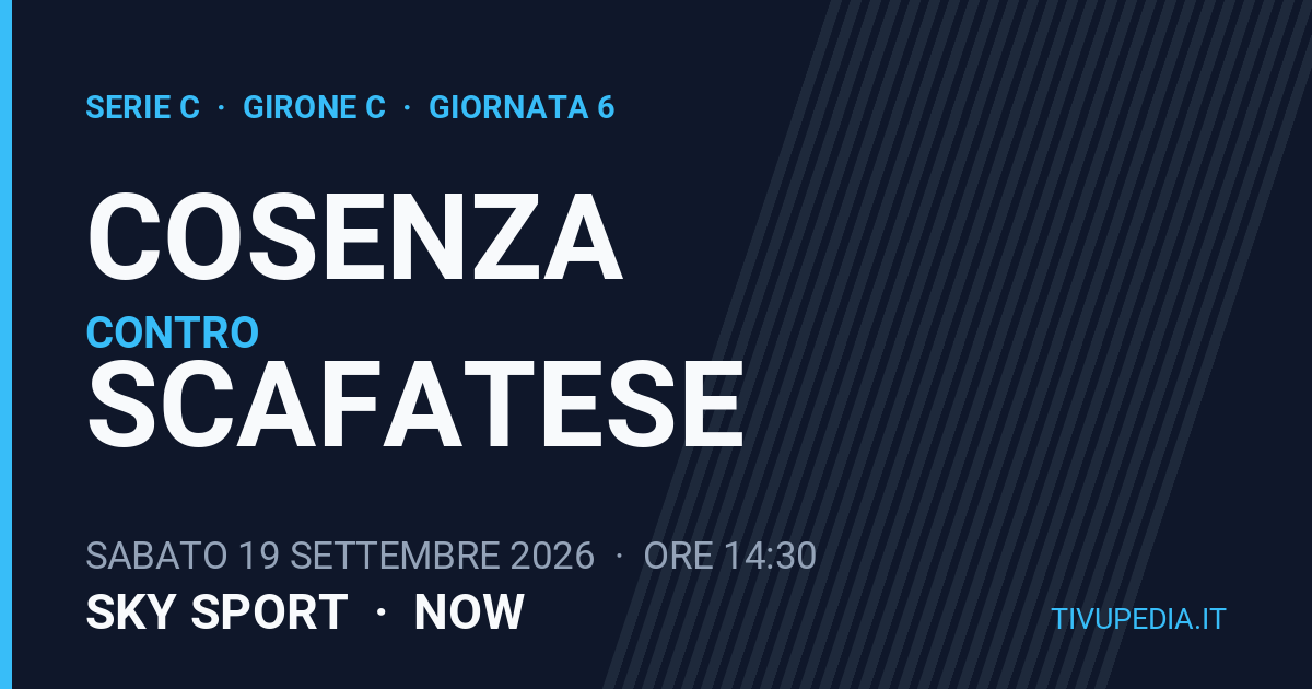 Cosenza contro Scafatese, Serie C