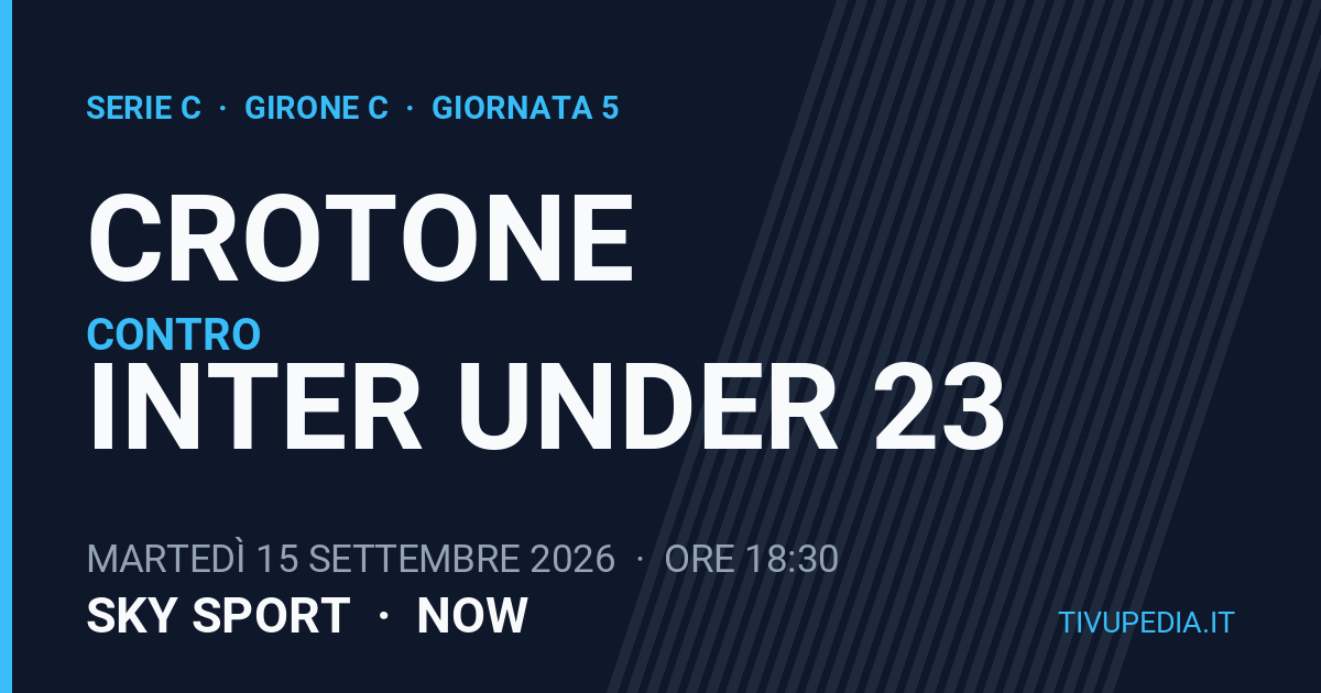 Crotone contro Inter Under 23, Serie C