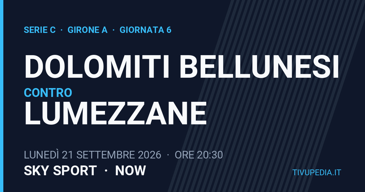 Dolomiti Bellunesi contro Lumezzane, Serie C