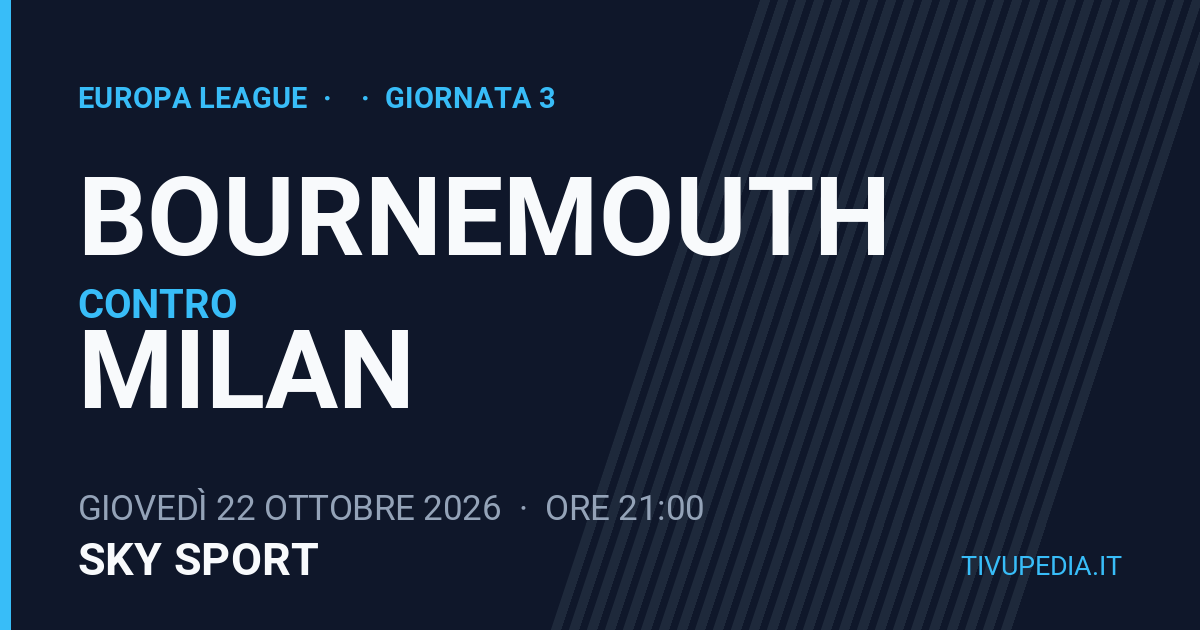 Bournemouth contro Milan, Europa League