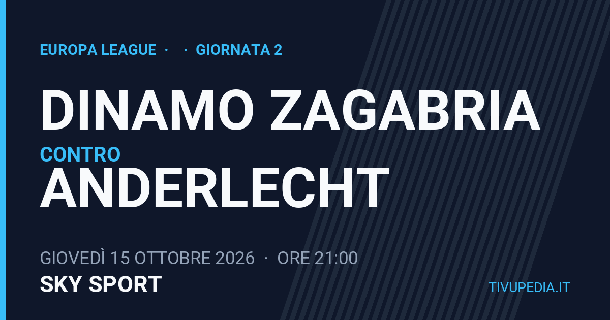 Dinamo Zagabria contro Anderlecht, Europa League