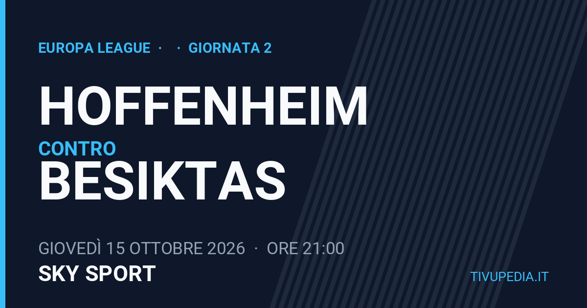 Hoffenheim contro Besiktas, Europa League