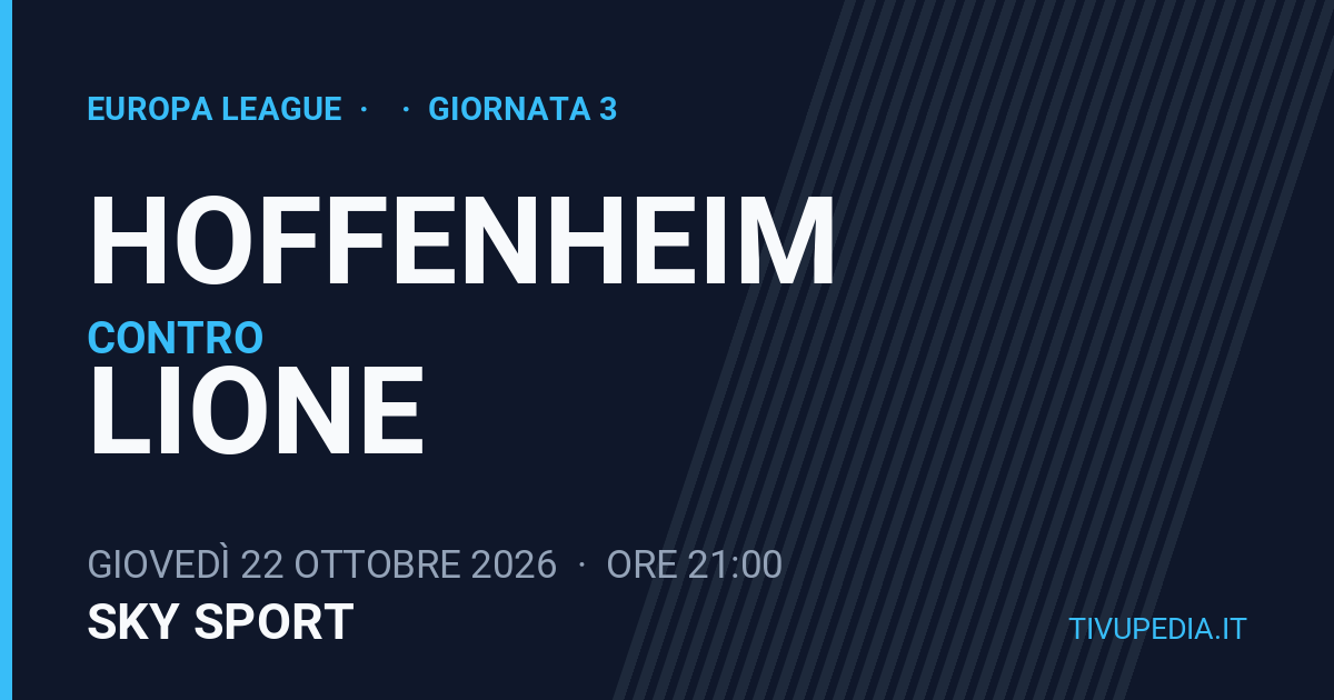 Hoffenheim contro Lione, Europa League