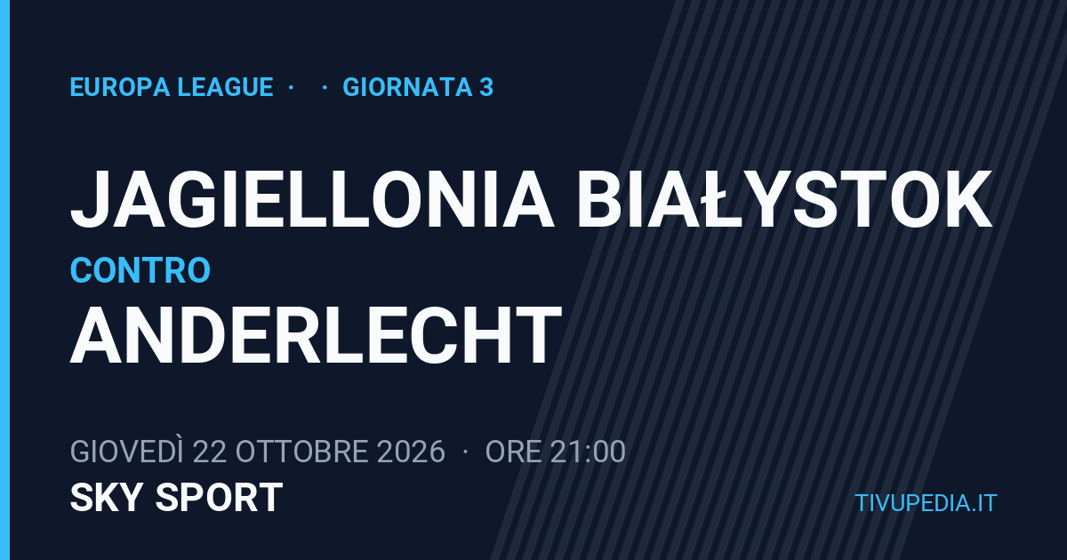 Jagiellonia Białystok contro Anderlecht, Europa League