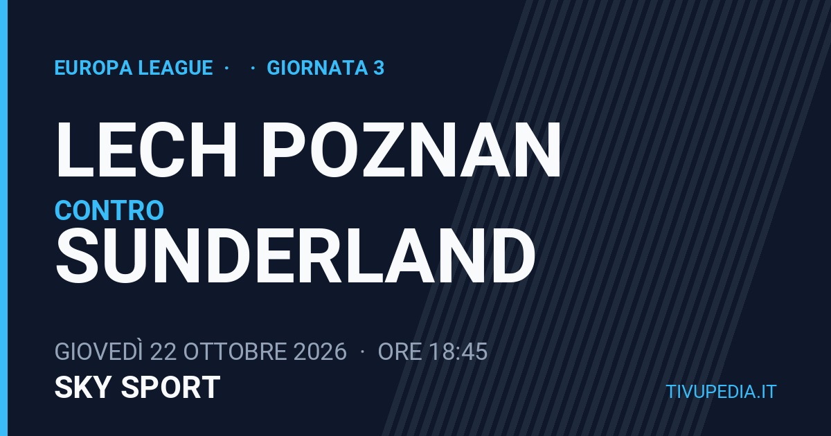 Lech Poznan contro Sunderland, Europa League