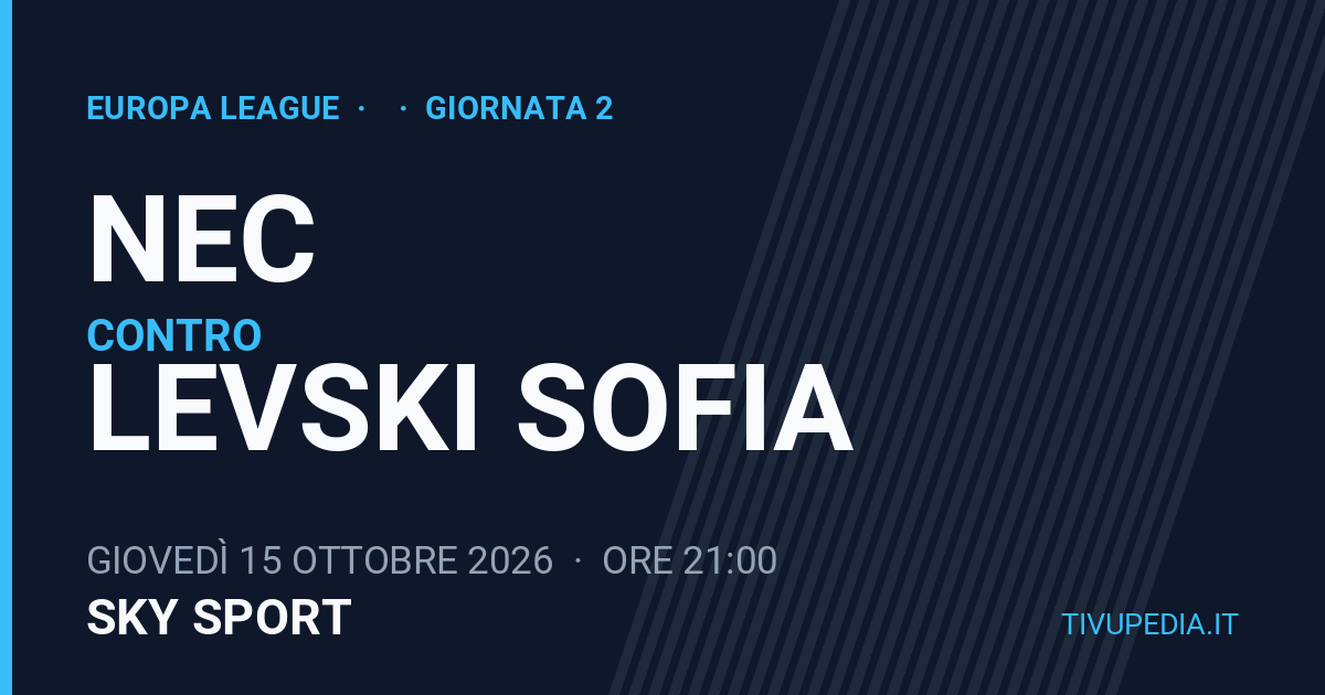 Nec contro Levski Sofia, Europa League