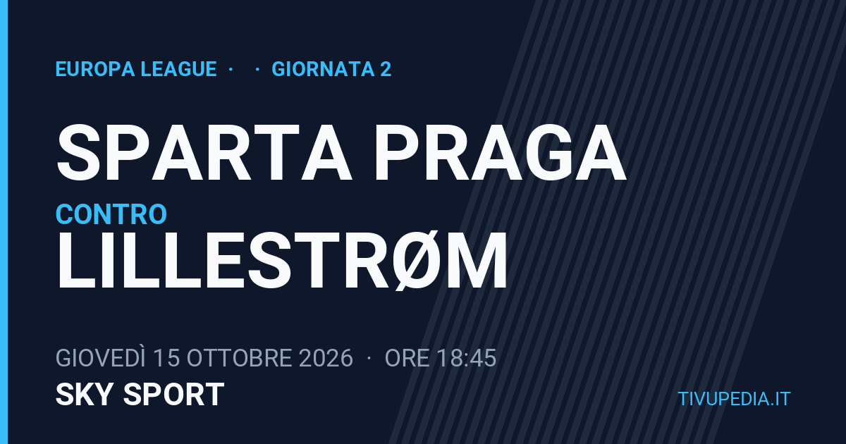 Sparta Praga contro Lillestrøm, Europa League