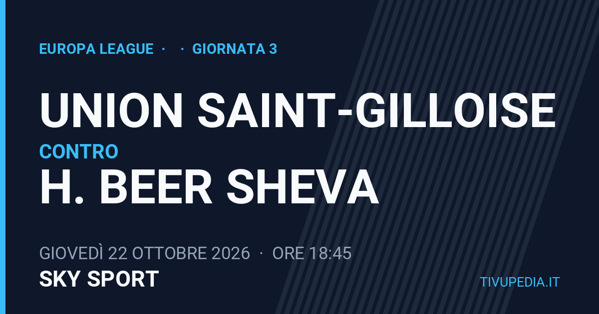 Union Saint-Gilloise contro H. Beer Sheva, Europa League