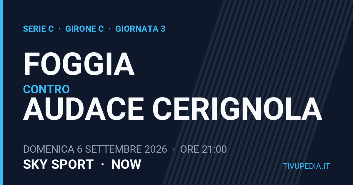 Foggia contro Audace Cerignola, Serie C