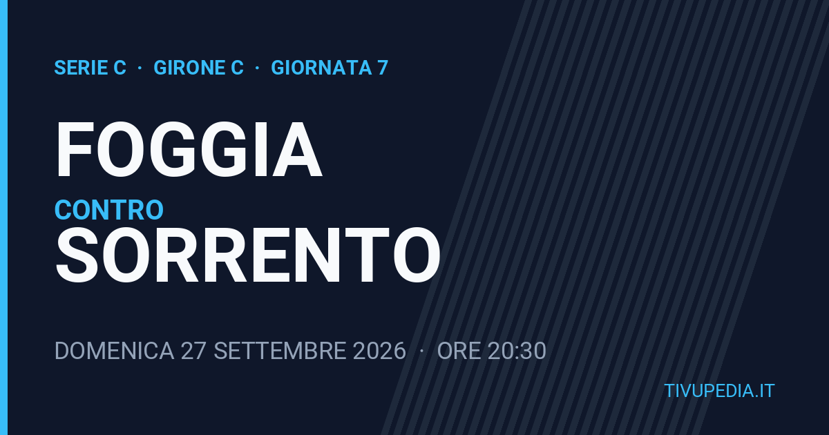 Foggia contro Sorrento, Serie C