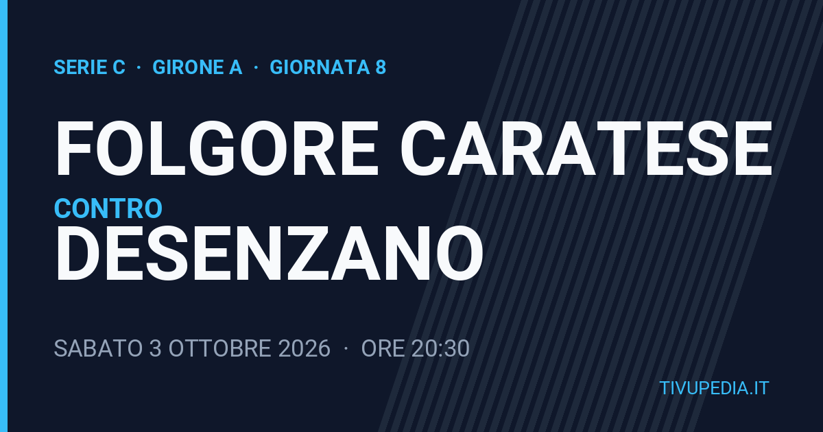 Folgore Caratese contro Desenzano, Serie C