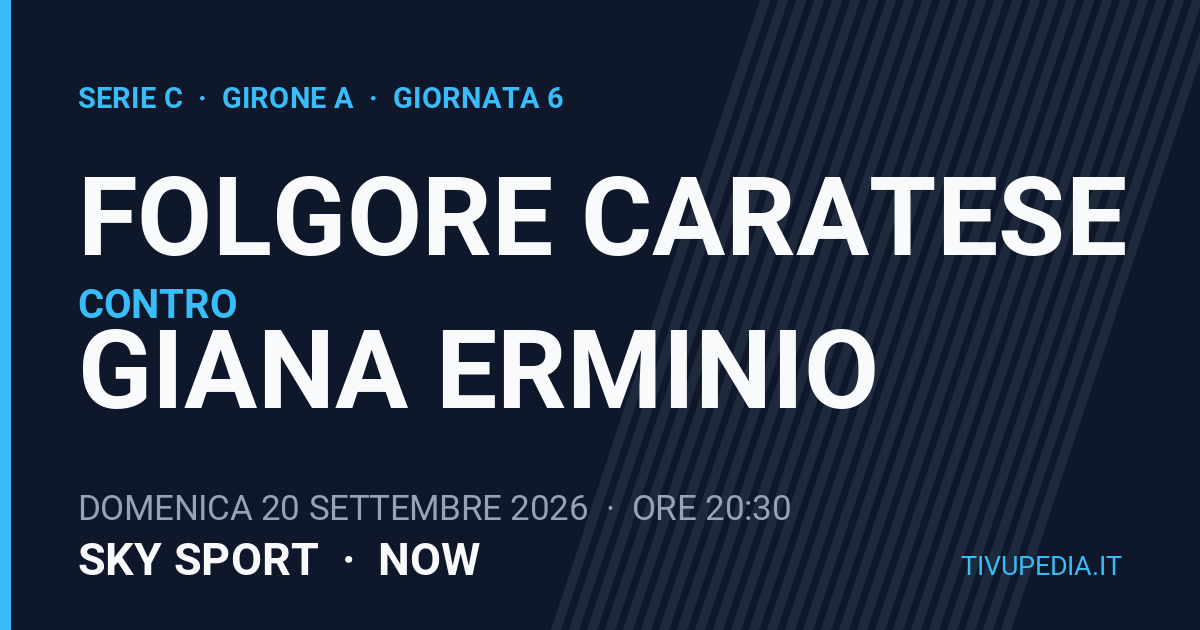 Folgore Caratese contro Giana Erminio, Serie C