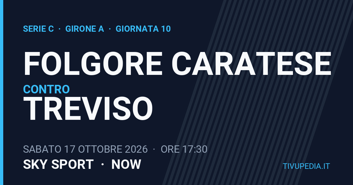Folgore Caratese contro Treviso, Serie C