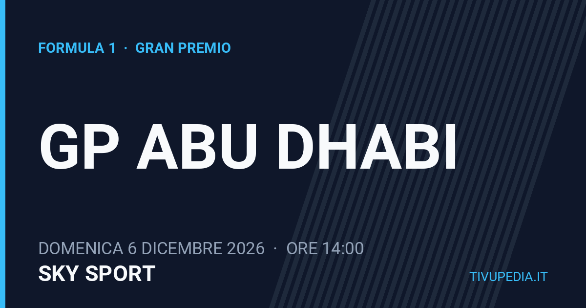 GP Abu Dhabi, Formula 1