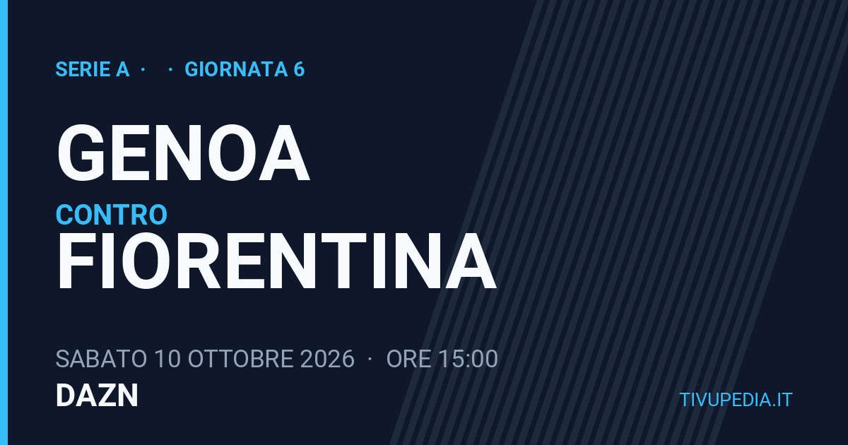 Genoa contro Fiorentina, Serie A