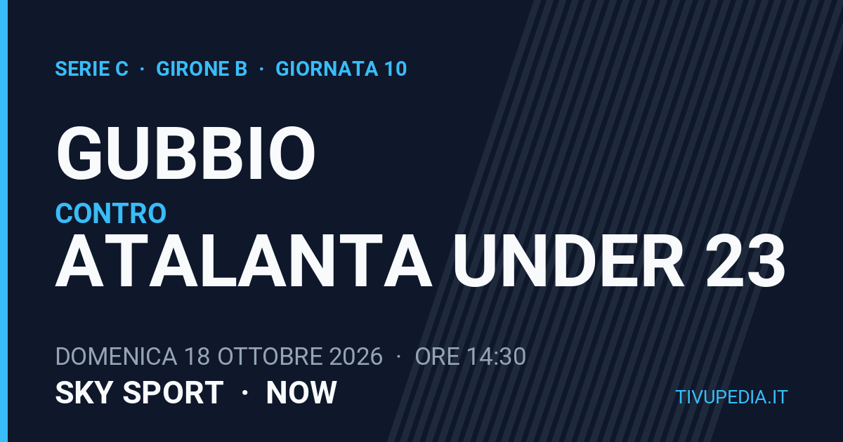 Gubbio contro Atalanta Under 23, Serie C