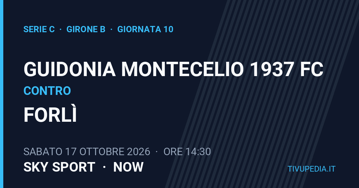 Guidonia Montecelio 1937 FC contro Forlì, Serie C