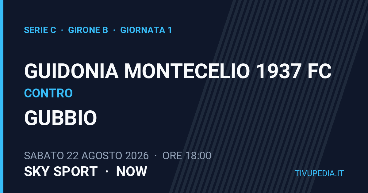 Guidonia Montecelio 1937 FC contro Gubbio, Serie C