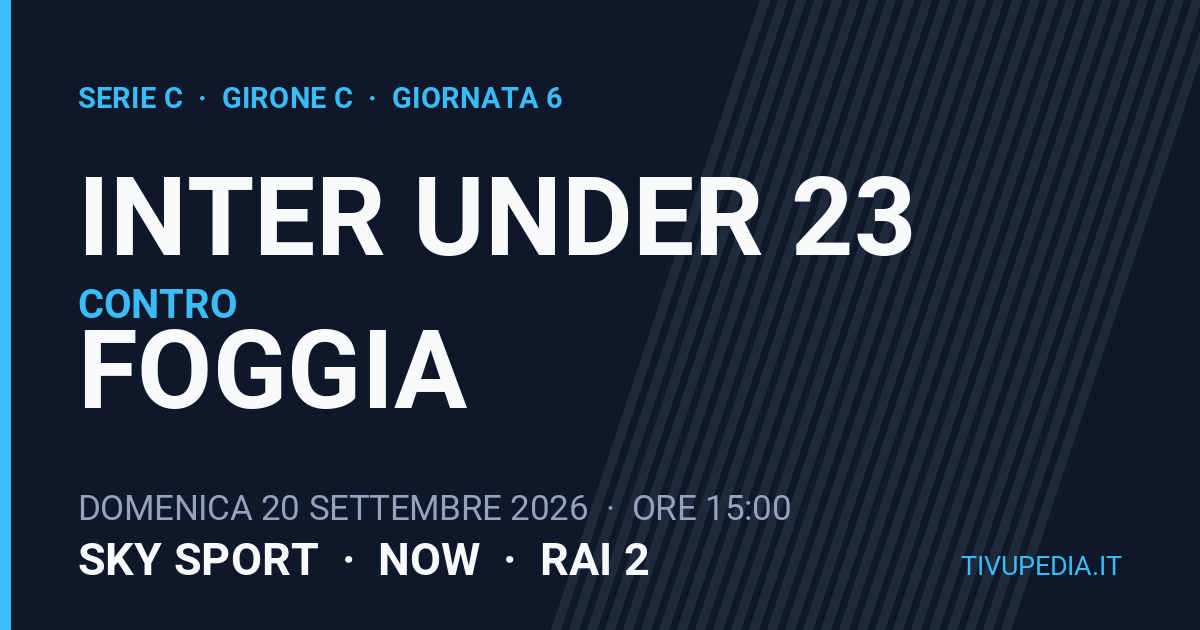 Inter Under 23 contro Foggia, Serie C