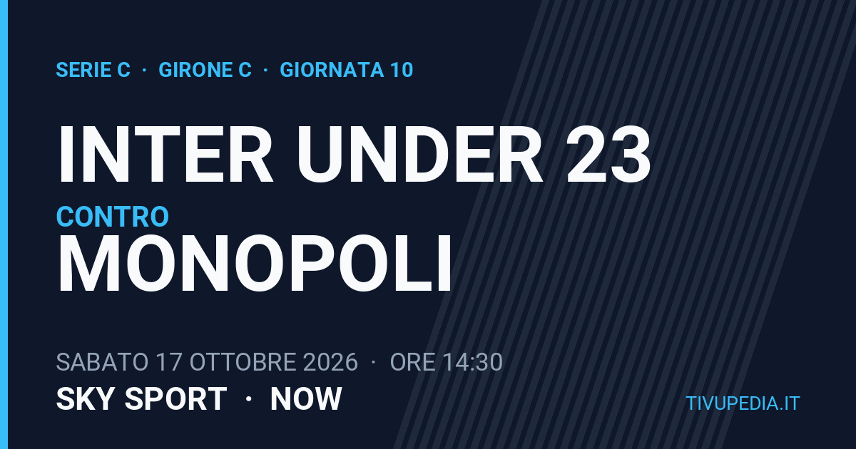 Inter Under 23 contro Monopoli, Serie C