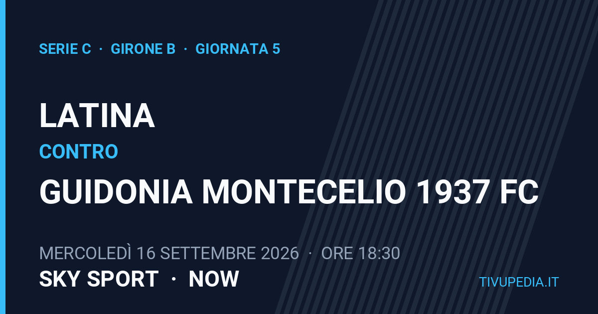Latina contro Guidonia Montecelio 1937 FC, Serie C