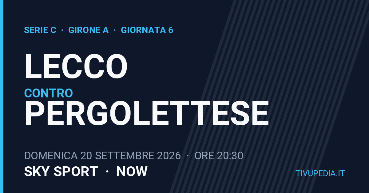 Lecco contro Pergolettese, Serie C