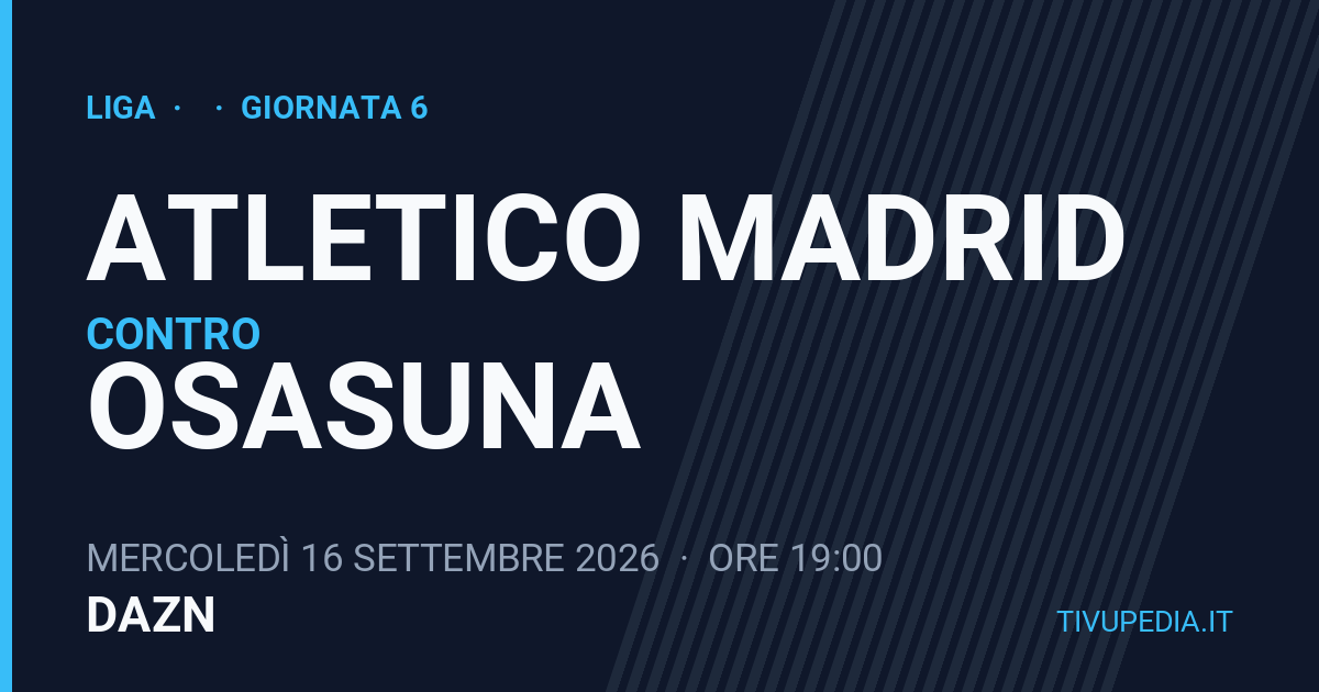 Atletico Madrid contro Osasuna, Liga