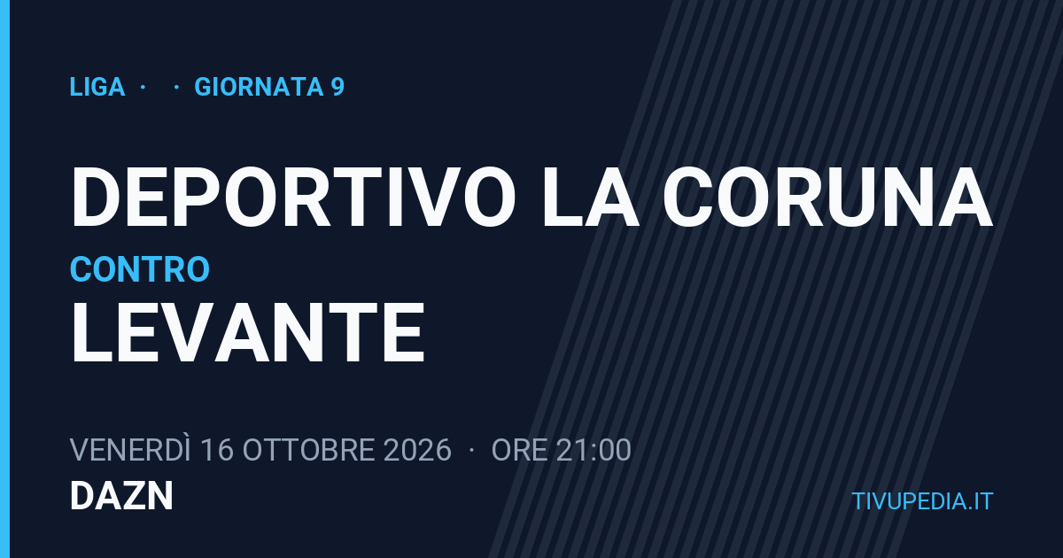 Deportivo La Coruna contro Levante, Liga