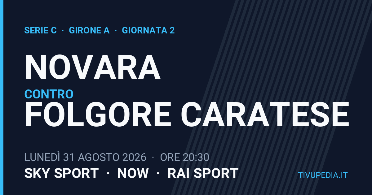Novara contro Folgore Caratese, Serie C