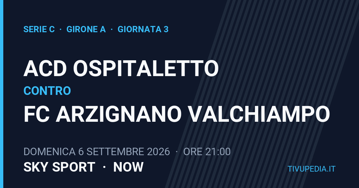 ACD Ospitaletto contro FC Arzignano Valchiampo, Serie C