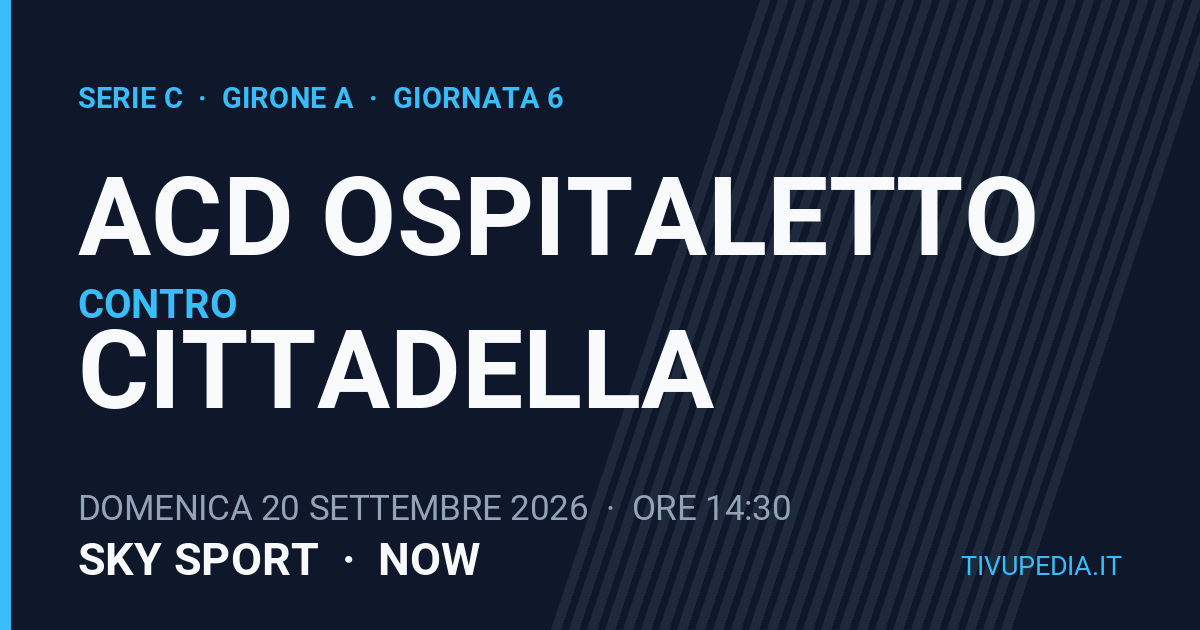 ACD Ospitaletto contro Cittadella, Serie C