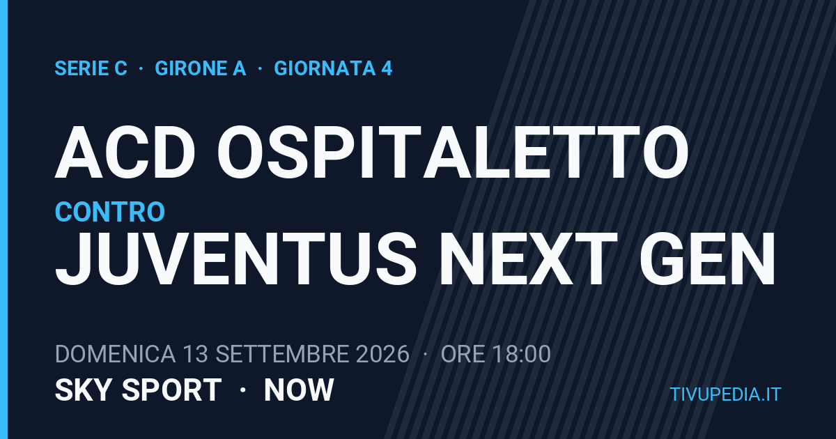 ACD Ospitaletto contro Juventus Next Gen, Serie C