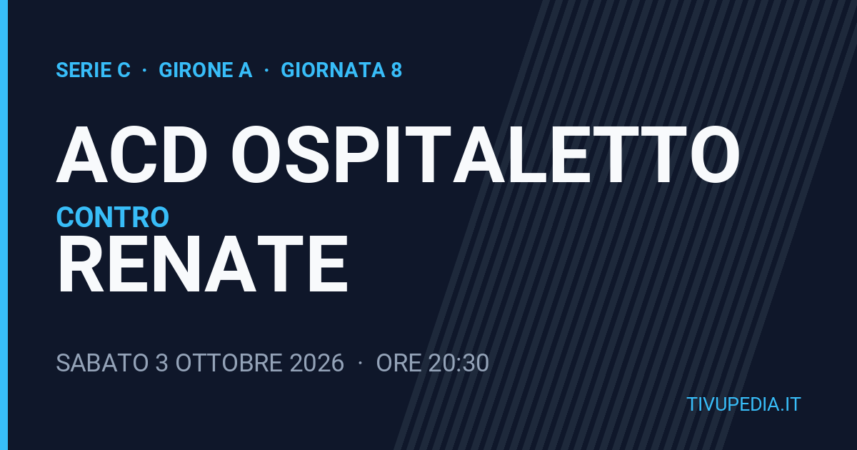 ACD Ospitaletto contro Renate, Serie C