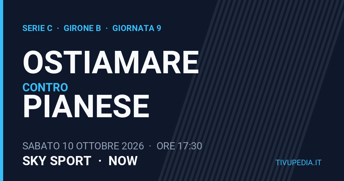 Ostiamare contro Pianese, Serie C