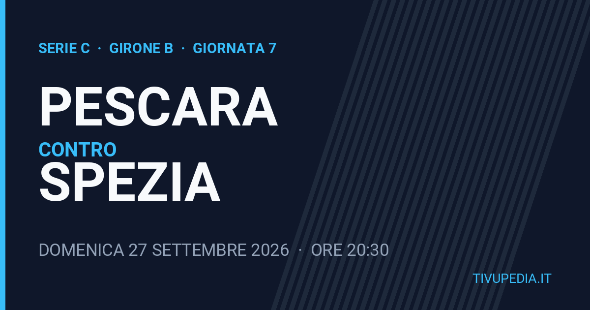 Pescara contro Spezia, Serie C