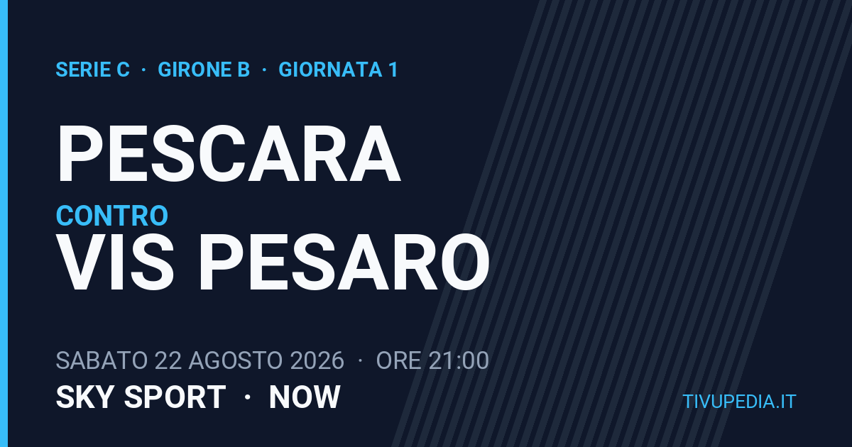Pescara contro Vis Pesaro, Serie C