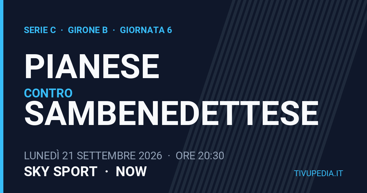 Pianese contro Sambenedettese, Serie C