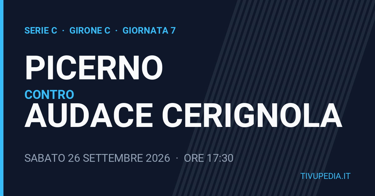 Picerno contro Audace Cerignola, Serie C