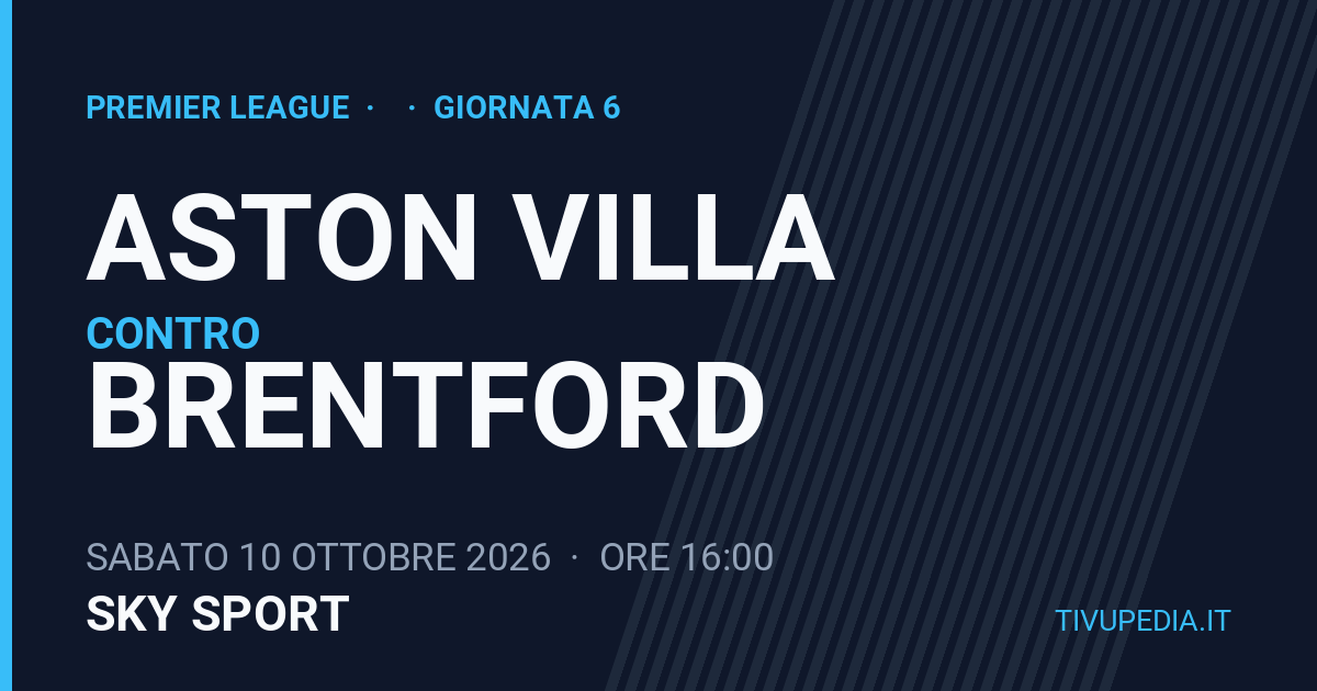Aston Villa contro Brentford, Premier League