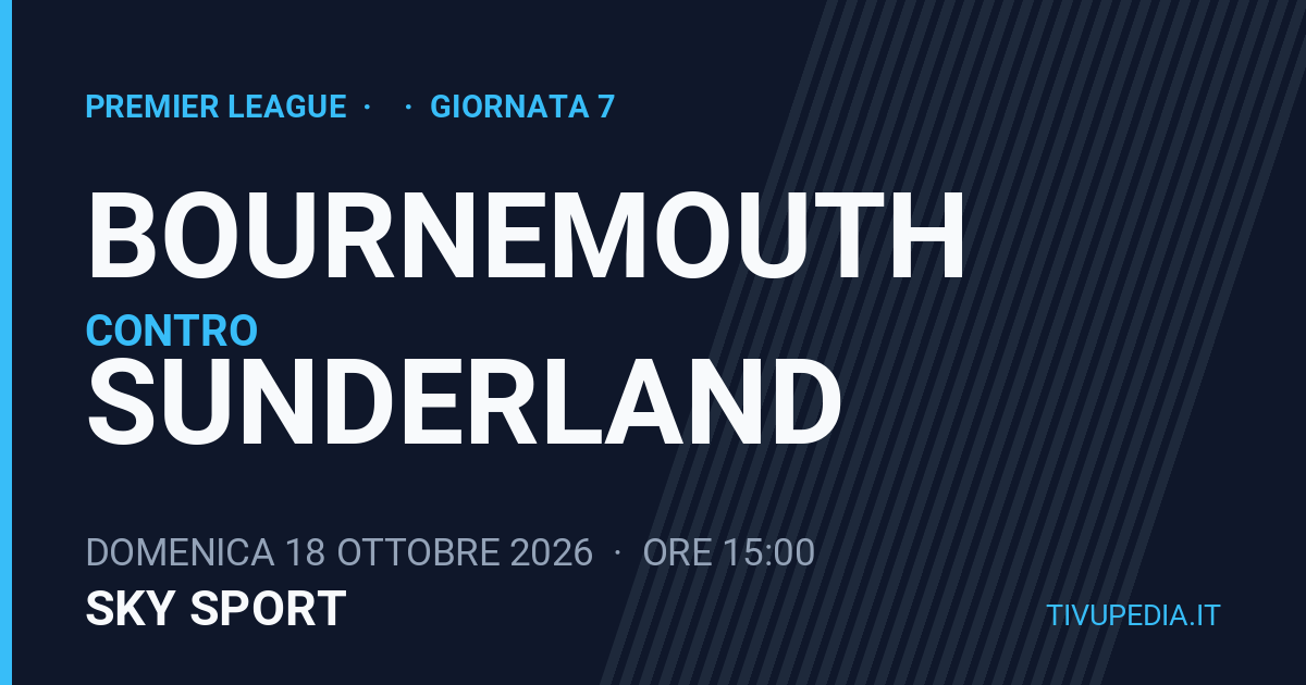 Bournemouth contro Sunderland, Premier League