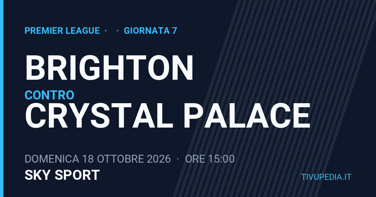 Brighton contro Crystal Palace, Premier League