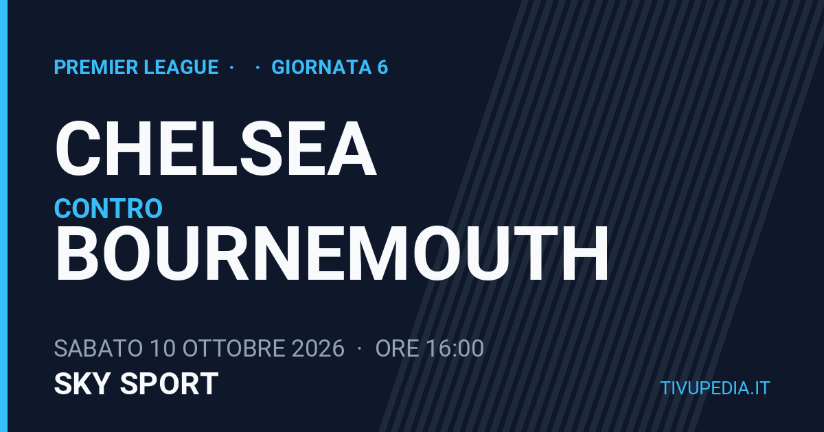 Chelsea contro Bournemouth, Premier League
