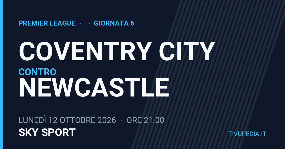 Coventry City contro Newcastle, Premier League