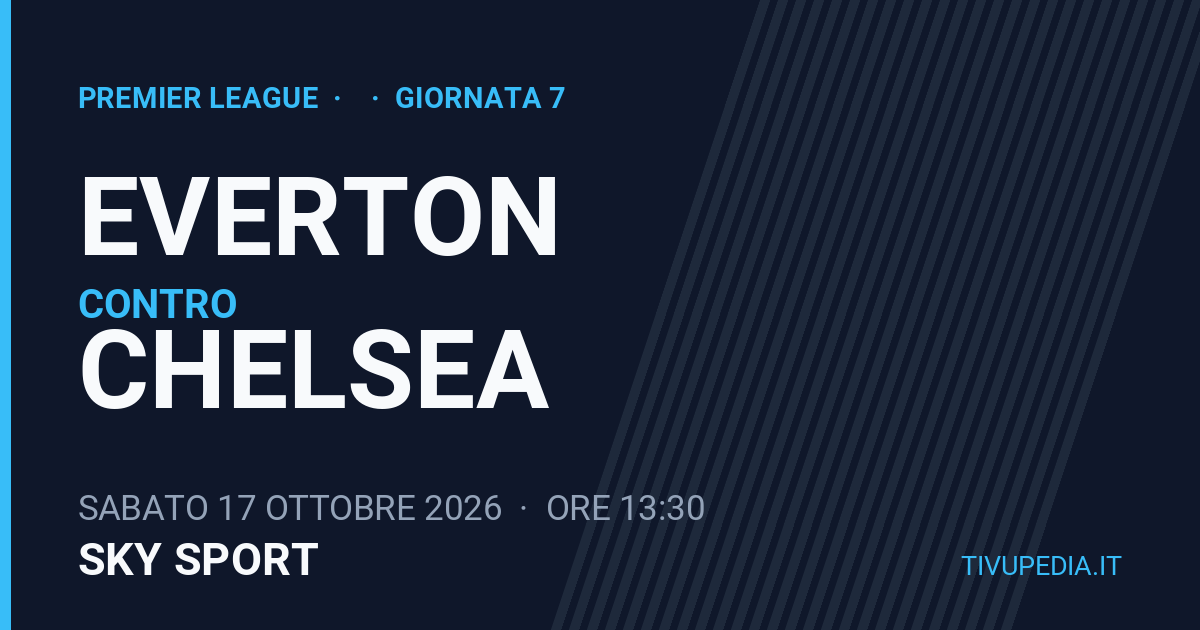 Everton contro Chelsea, Premier League