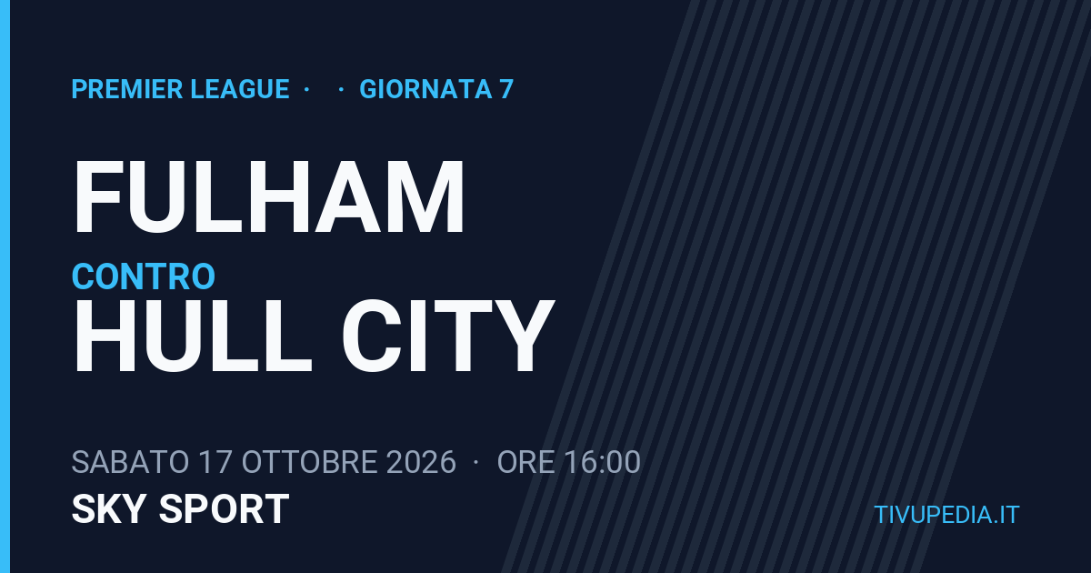 Fulham contro Hull City, Premier League