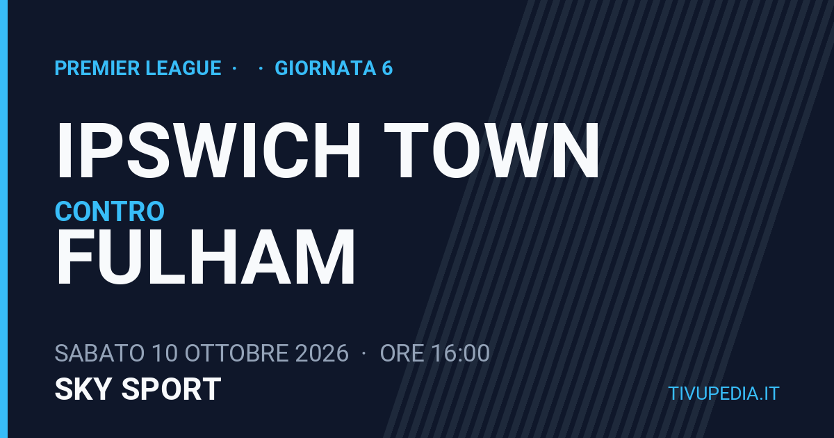 Ipswich Town contro Fulham, Premier League