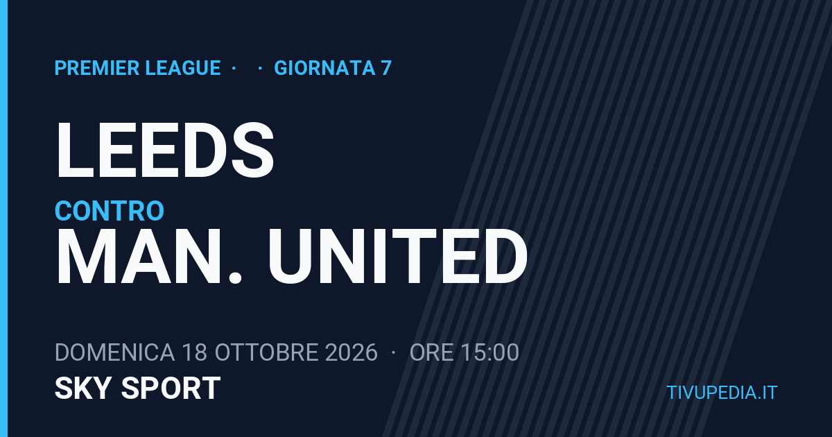 Leeds contro Man. United, Premier League