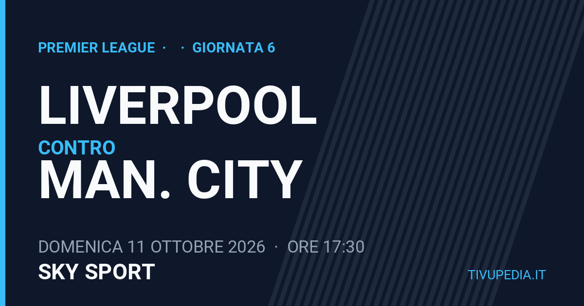Liverpool contro Man. City, Premier League