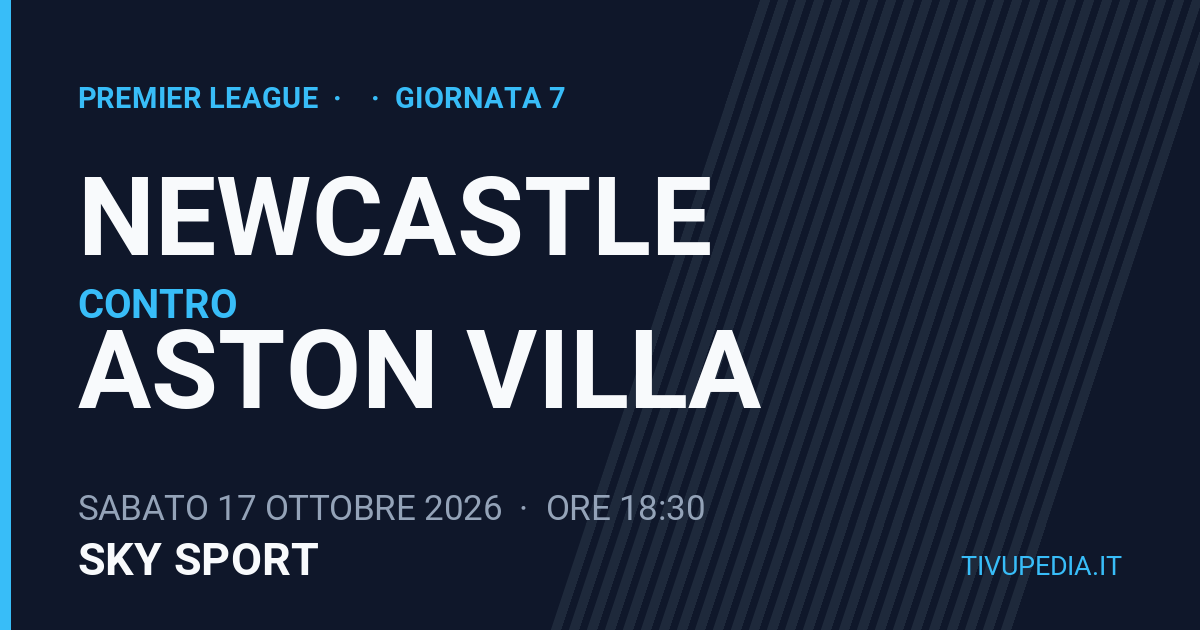 Newcastle contro Aston Villa, Premier League