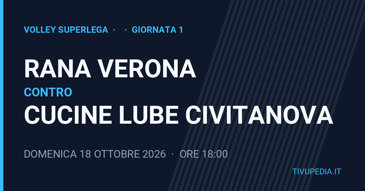 Rana Verona contro Cucine Lube Civitanova, Volley SuperLega